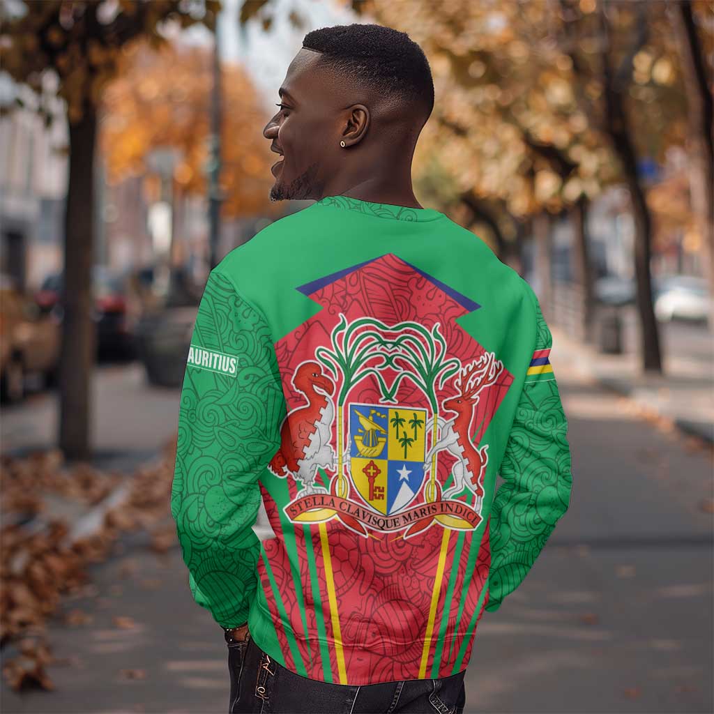 Mauritius Dodo Sweatshirt Flag Coat of Arms Traditional Patterns