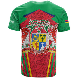 Mauritius Dodo T shirt Flag Coat of Arms Traditional Patterns