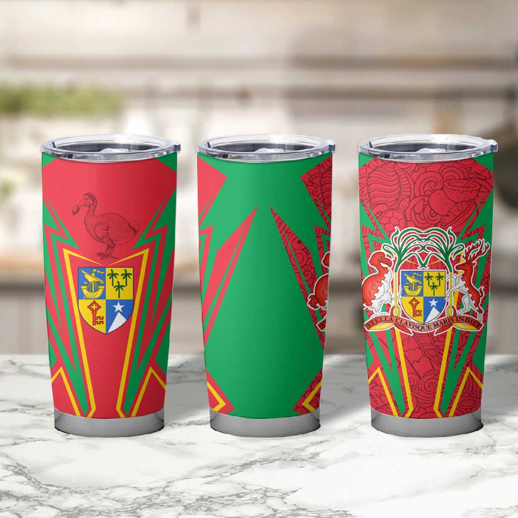 Mauritius Dodo Tumbler Cup Flag Coat of Arms Traditional Patterns