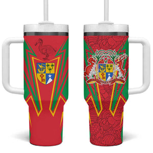 Mauritius Dodo Tumbler With Handle Flag Coat of Arms Traditional Patterns