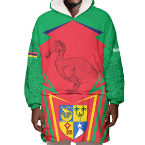 Mauritius Dodo Wearable Blanket Hoodie Flag Coat of Arms Traditional Patterns