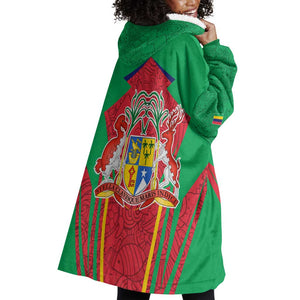 Mauritius Dodo Wearable Blanket Hoodie Flag Coat of Arms Traditional Patterns