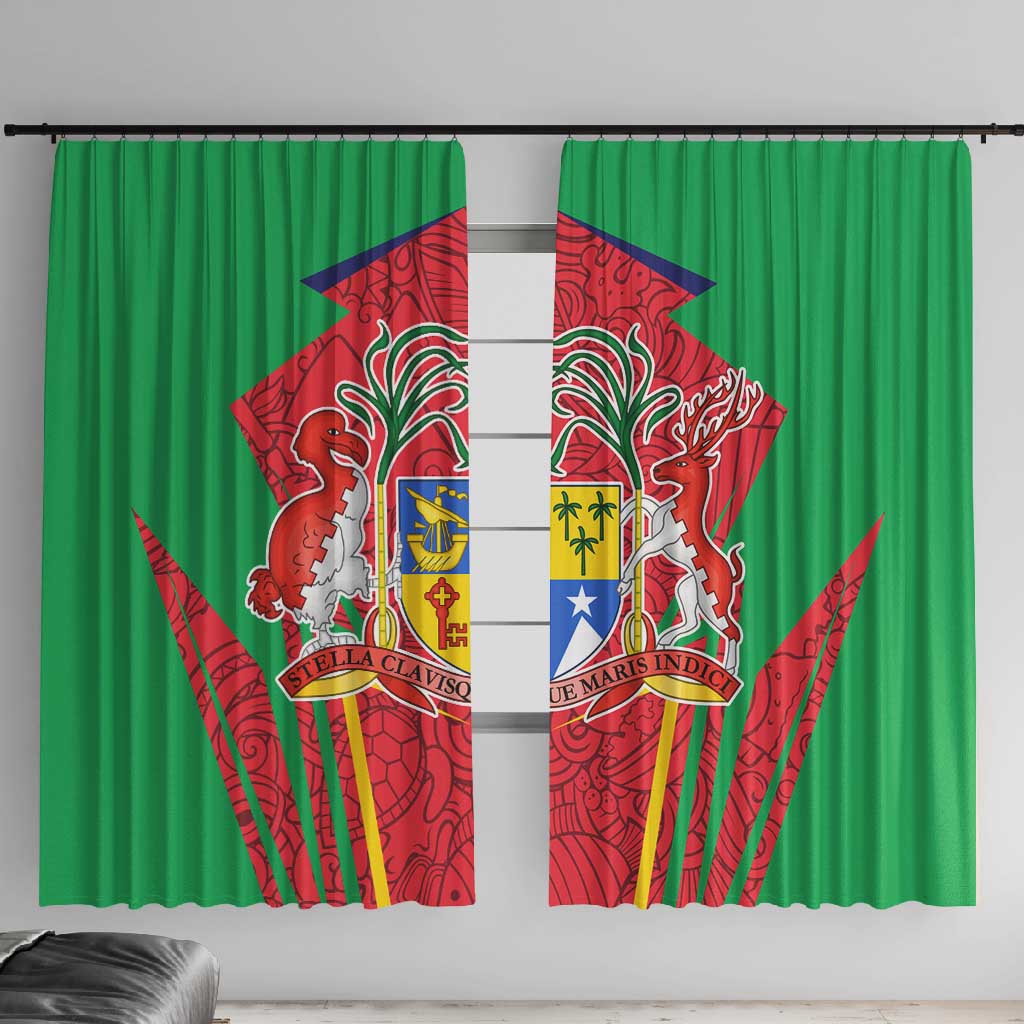 Mauritius Dodo Window Curtain Flag Coat of Arms Traditional Patterns