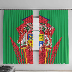 Mauritius Dodo Window Curtain Flag Coat of Arms Traditional Patterns