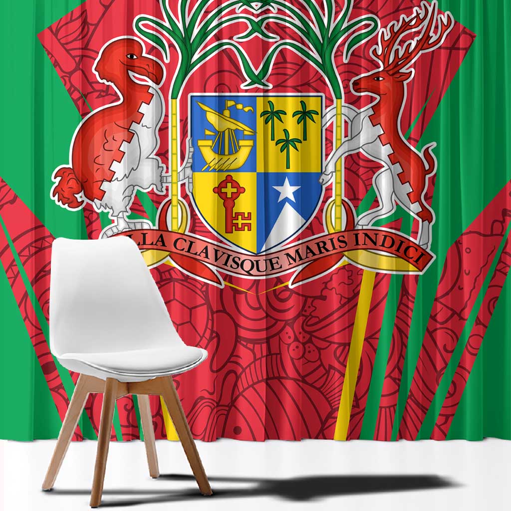 Mauritius Dodo Window Curtain Flag Coat of Arms Traditional Patterns