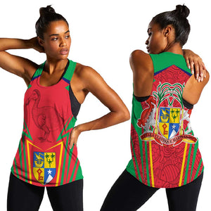 Mauritius Dodo Women Racerback Tank Flag Coat of Arms Traditional Patterns