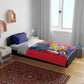 Afro Mauritius Bedding Set Map Design with Flag Coat of Arms