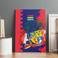 Afro Mauritius Canvas Wall Art Map Design with Flag Coat of Arms