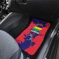 Afro Mauritius Car Mats Map Design with Flag Coat of Arms