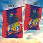 Afro Mauritius Garden Flag Map Design with Flag Coat of Arms