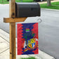 Afro Mauritius Garden Flag Map Design with Flag Coat of Arms