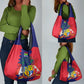 Afro Mauritius Grocery Bag Map Design with Flag Coat of Arms