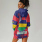 Afro Mauritius Hoodie Dress Map Design with Flag Coat of Arms