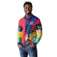 Afro Mauritius Long Sleeve Polo Shirt Map Design with Flag Coat of Arms