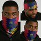 Afro Mauritius Neck Gaiter Map Design with Flag Coat of Arms - African Pride