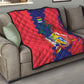 Afro Mauritius Quilt Map Design with Flag Coat of Arms