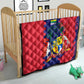Afro Mauritius Quilt Map Design with Flag Coat of Arms