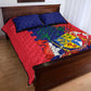 Afro Mauritius Quilt Bed Set Map Design with Flag Coat of Arms