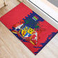 Afro Mauritius Rubber Doormat Map Design with Flag Coat of Arms