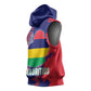 Afro Mauritius Sleeveless Hoodie Map Design with Flag Coat of Arms - African Pride