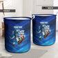 Personalized Cape Verde Football Laundry Basket Blue Shark Mascot Cabo Verdean - Gradient Art