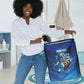 Personalized Cape Verde Football Laundry Basket Blue Shark Mascot Cabo Verdean - Gradient Art