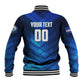 Personalized Cape Verde Football Baseball Jacket Blue Shark Mascot Cabo Verdean - Gradient Art