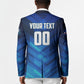 Personalized Cape Verde Football Blazer Blue Shark Mascot Cabo Verdean - Gradient Art