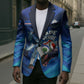 Personalized Cape Verde Football Blazer Blue Shark Mascot Cabo Verdean - Gradient Art