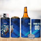 Personalized Cape Verde Football 4 in 1 Can Cooler Tumbler Blue Shark Mascot Cabo Verdean - Gradient Art