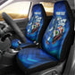 Personalized Cape Verde Football Car Seat Cover Blue Shark Mascot Cabo Verdean - Gradient Art