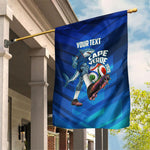 Personalized Cape Verde Football Garden Flag Blue Shark Mascot Cabo Verdean - Gradient Art