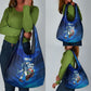 Personalized Cape Verde Football Grocery Bag Blue Shark Mascot Cabo Verdean - Gradient Art