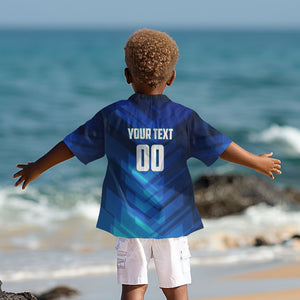 Personalized Cape Verde Football Kid Hawaiian Shirt Blue Shark Mascot Cabo Verdean - Gradient Art