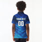 Personalized Cape Verde Football Kid Polo Shirt Blue Shark Mascot Cabo Verdean - Gradient Art