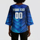 Personalized Cape Verde Football Kimono Sleeve Blouse Blue Shark Mascot Cabo Verdean - Gradient Art