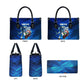 Personalized Cape Verde Football Leather Bag Blue Shark Mascot Cabo Verdean - Gradient Art