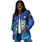 Personalized Cape Verde Football Padded Jacket Blue Shark Mascot Cabo Verdean - Gradient Art