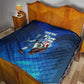 Personalized Cape Verde Football Quilt Blue Shark Mascot Cabo Verdean - Gradient Art