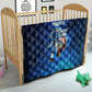 Personalized Cape Verde Football Quilt Blue Shark Mascot Cabo Verdean - Gradient Art