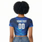 Personalized Cape Verde Football Raglan Cropped T shirt Blue Shark Mascot Cabo Verdean - Gradient Art