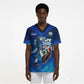 Personalized Cape Verde Football Scrub Top Blue Shark Mascot Cabo Verdean - Gradient Art