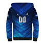 Personalized Cape Verde Football Sherpa Hoodie Blue Shark Mascot Cabo Verdean - Gradient Art
