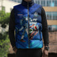 Personalized Cape Verde Football Sleeveless Puffer Jacket Blue Shark Mascot Cabo Verdean - Gradient Art