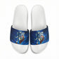 Personalized Cape Verde Football Slide Sandals Blue Shark Mascot Cabo Verdean - Gradient Art