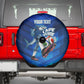 Personalized Cape Verde Football Spare Tire Cover Blue Shark Mascot Cabo Verdean - Gradient Art