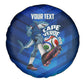 Personalized Cape Verde Football Spare Tire Cover Blue Shark Mascot Cabo Verdean - Gradient Art