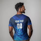 Personalized Cape Verde Football T shirt Blue Shark Mascot Cabo Verdean - Gradient Art