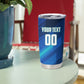 Personalized Cape Verde Football Tumbler Cup Blue Shark Mascot Cabo Verdean - Gradient Art