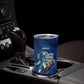 Personalized Cape Verde Football Tumbler Cup Blue Shark Mascot Cabo Verdean - Gradient Art